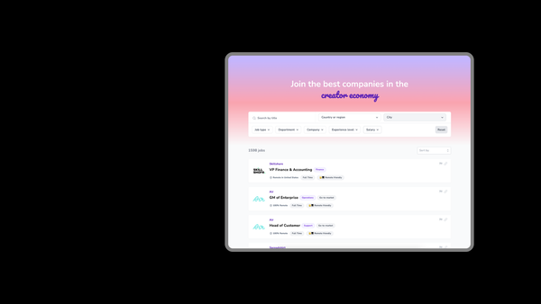 Screenshot / Creator Economy Jobs (creatoreconomyjobs.com)
